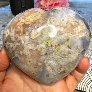 Flower Agate Heart 💜